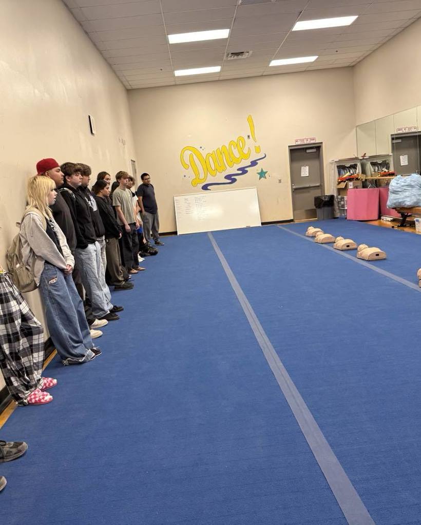 KHS students learning CPR