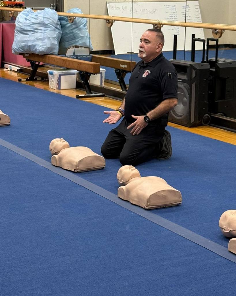 KHS students learning CPR