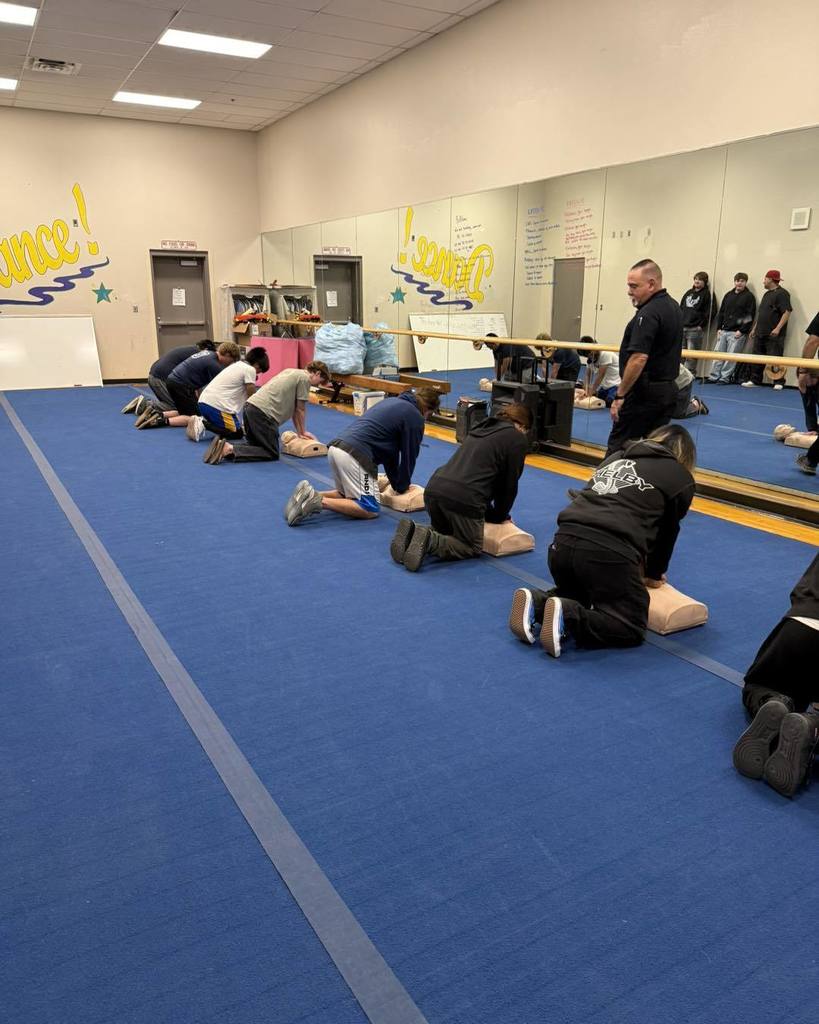 KHS students learning CPR