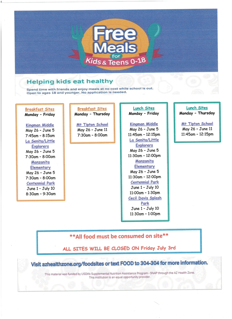 Free meals