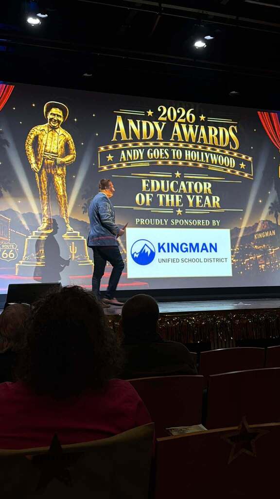 Mr. Ward receiving his Andy Devine Award