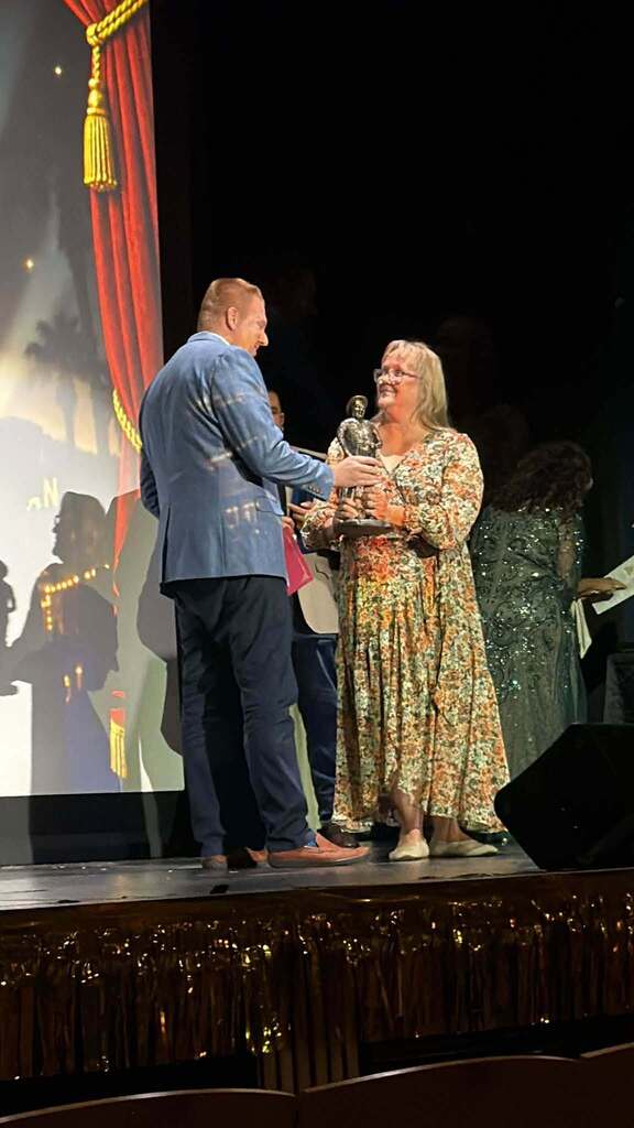Mr. Ward receiving his Andy Devine Award