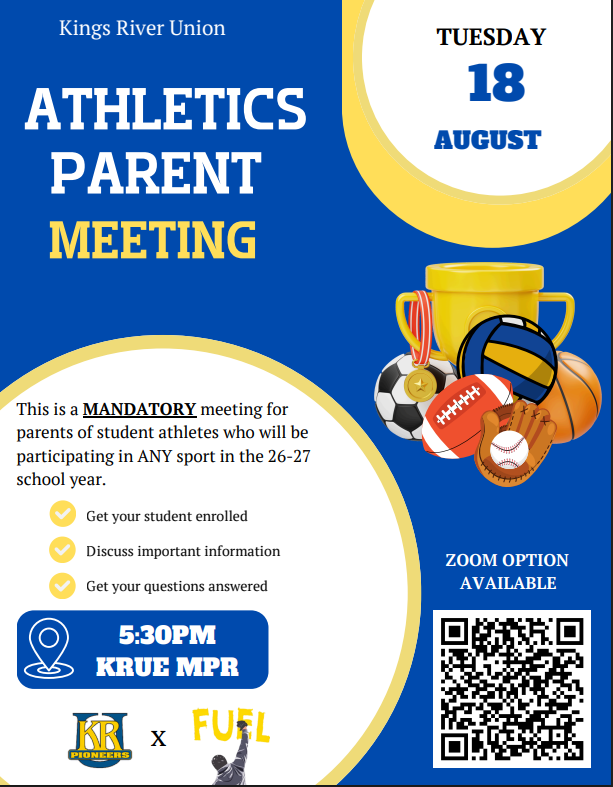 2026-2027 Athletics Parent Meeting