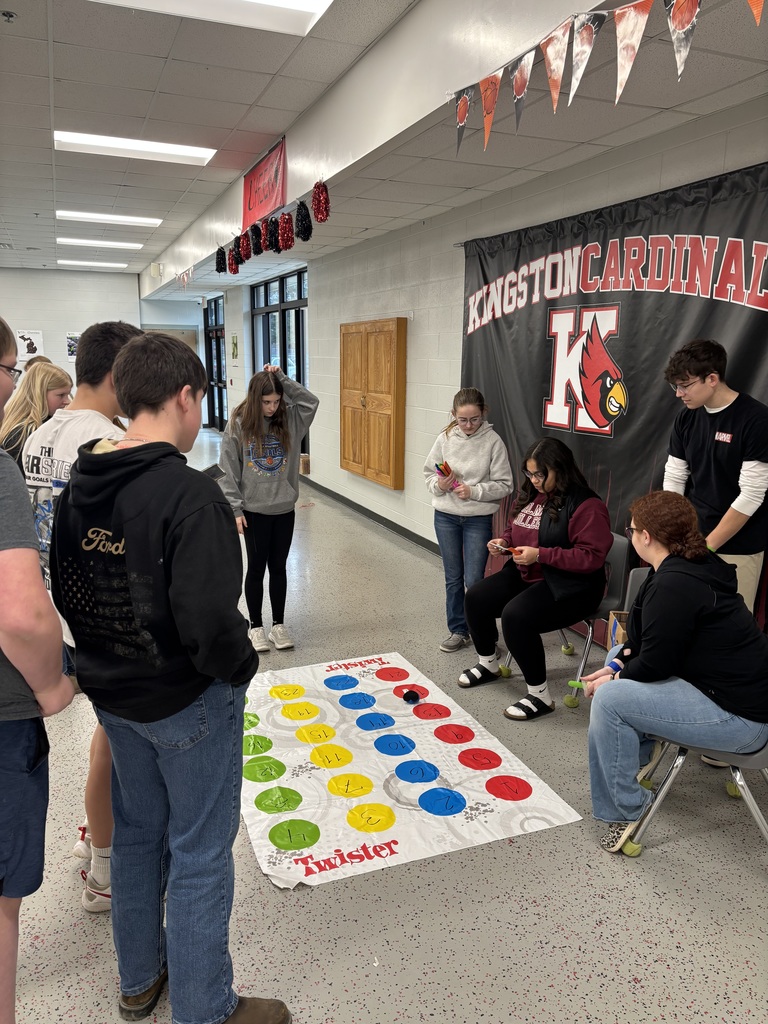 high school students playing a game led by P2P students