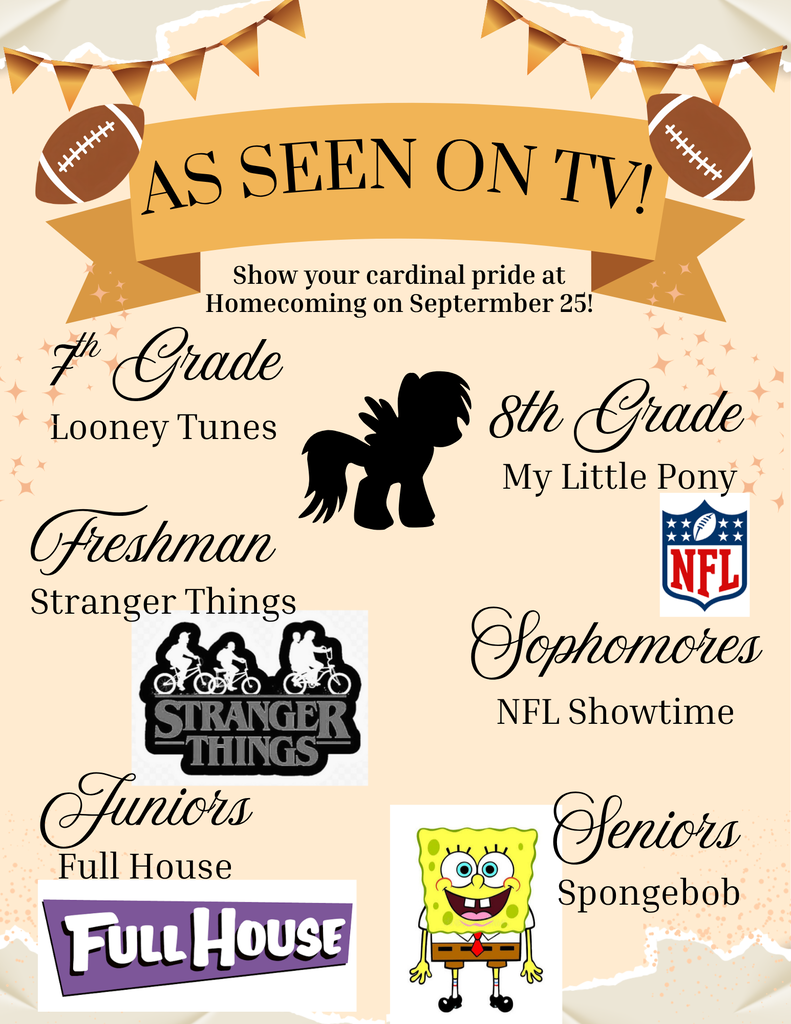 SHow your Cardinal pride at Homecoming on Sept. 25th