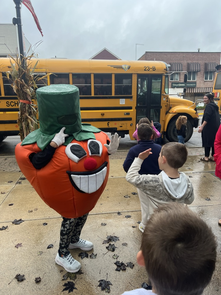 High five, Mr. Pumpkin!