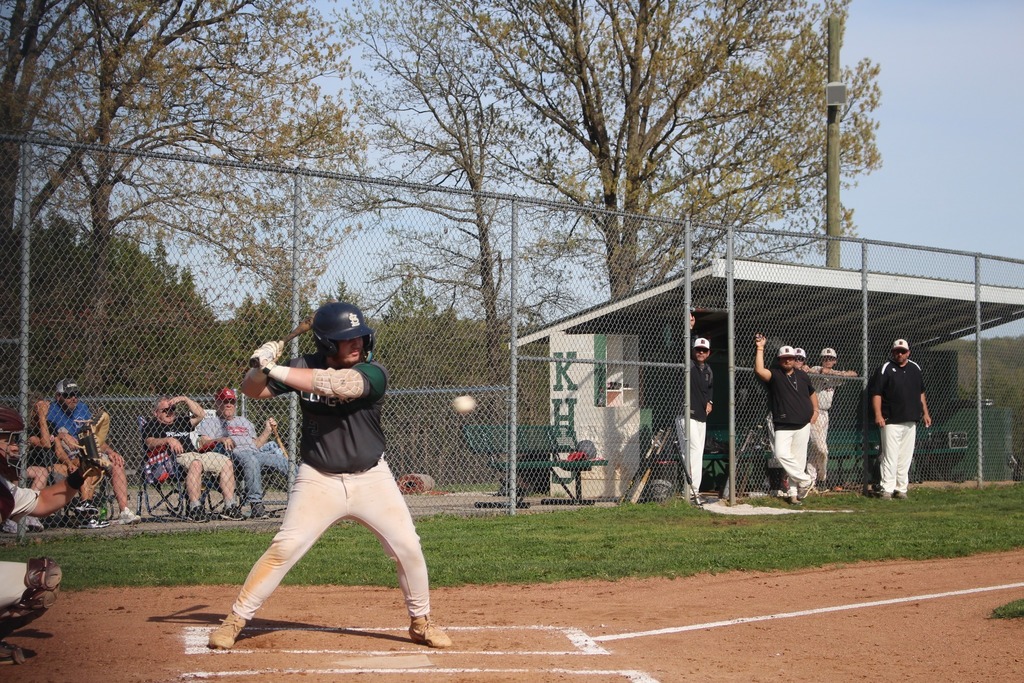 Senior Nathan Eichhorn at bat vs Bismarck