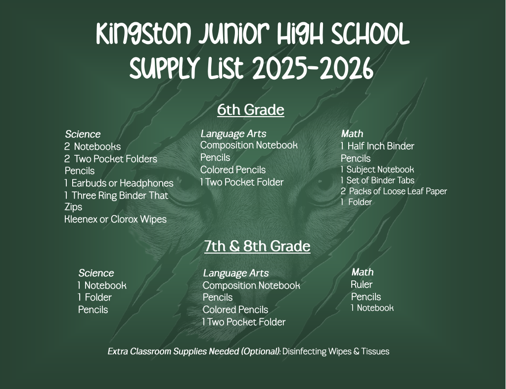 JH Supply List