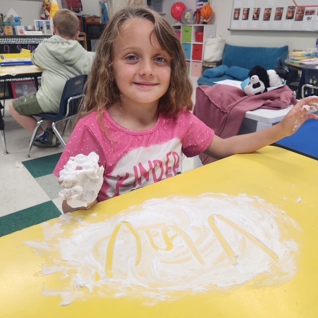shaving cream writing 