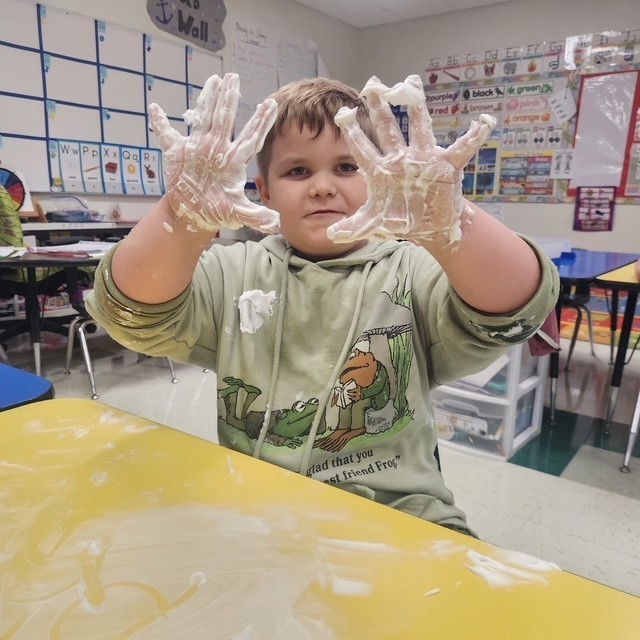 shaving cream writing 