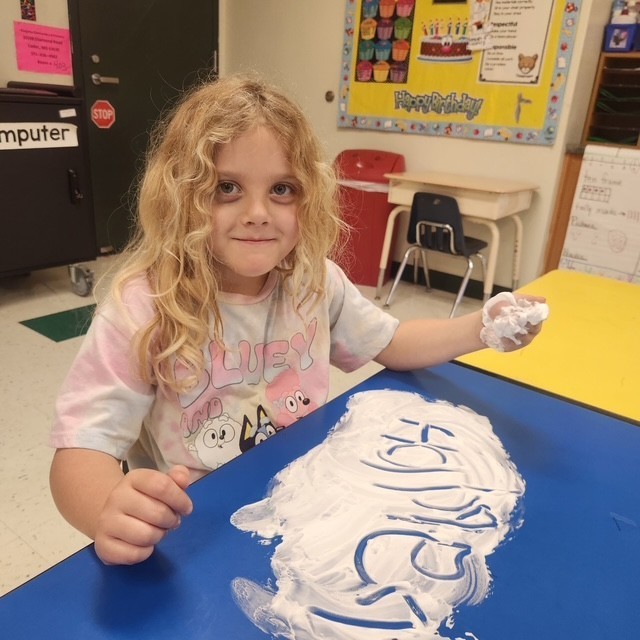 shaving cream writing 