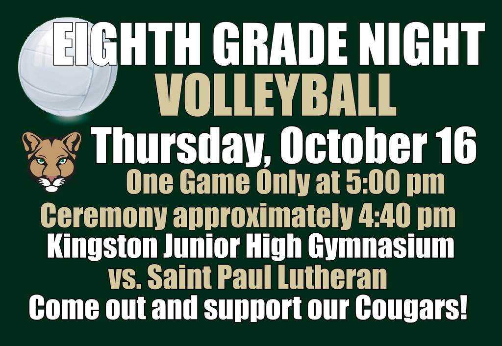 8th Grade night for JH VB 10/16