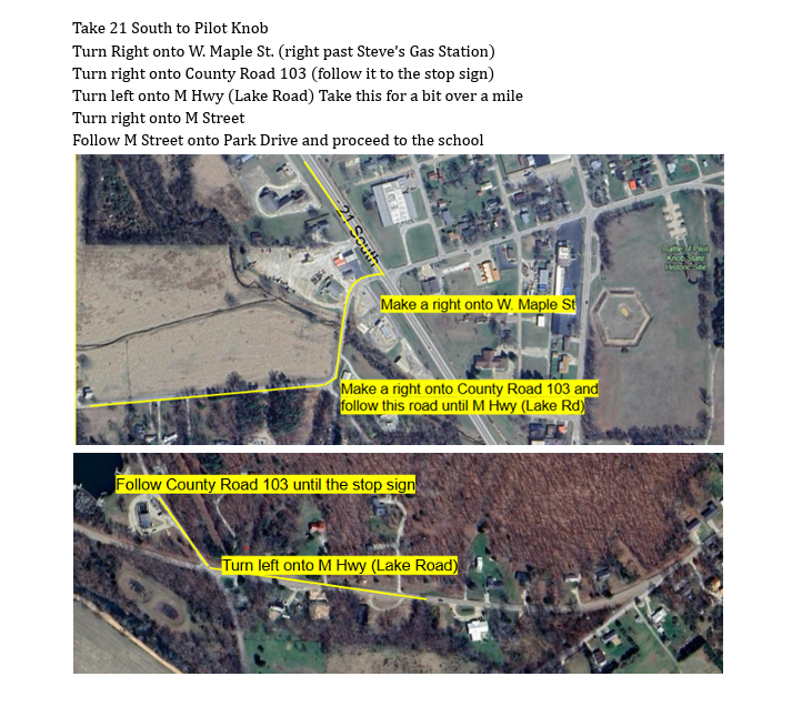 Alt directions to AVMS