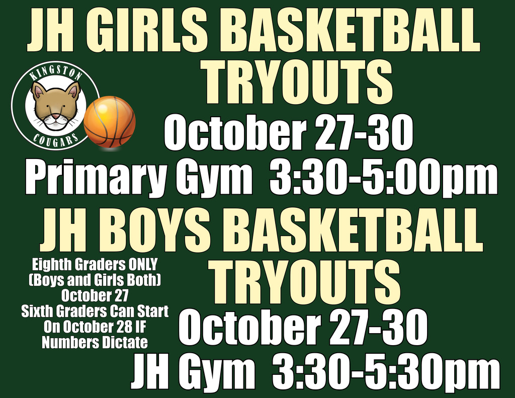 Information for JH Basketball Tryouts!
