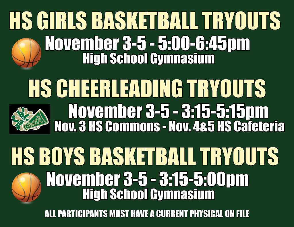 tryout times for winter sports