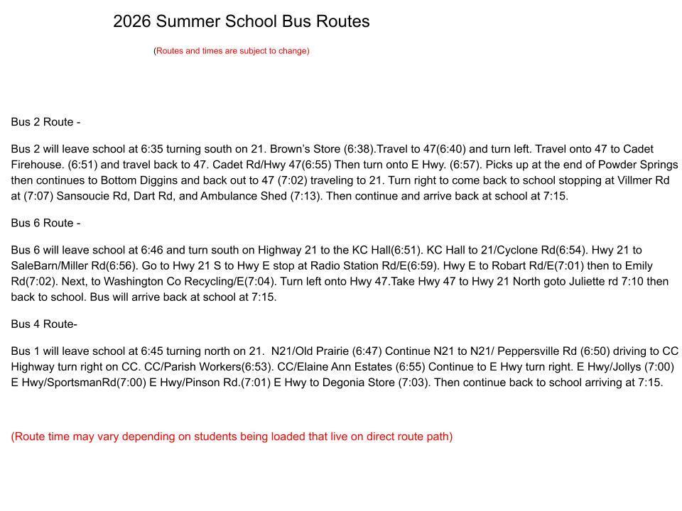 bus routes
