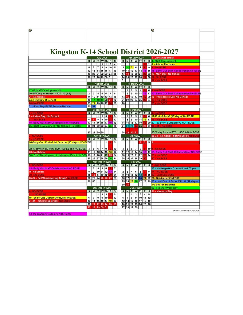 26-27 ECSE Calendar