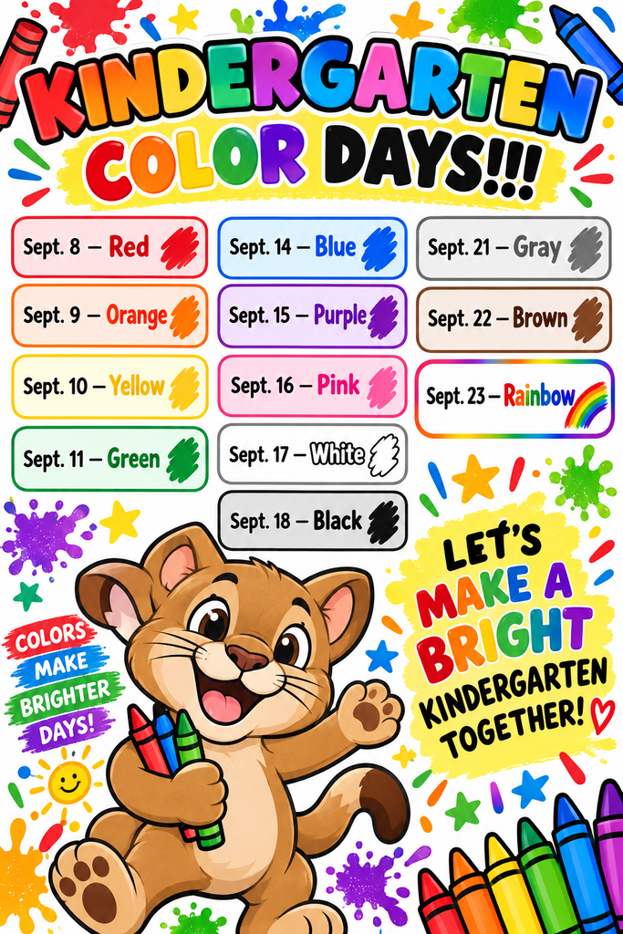 Kindergarten Color Days