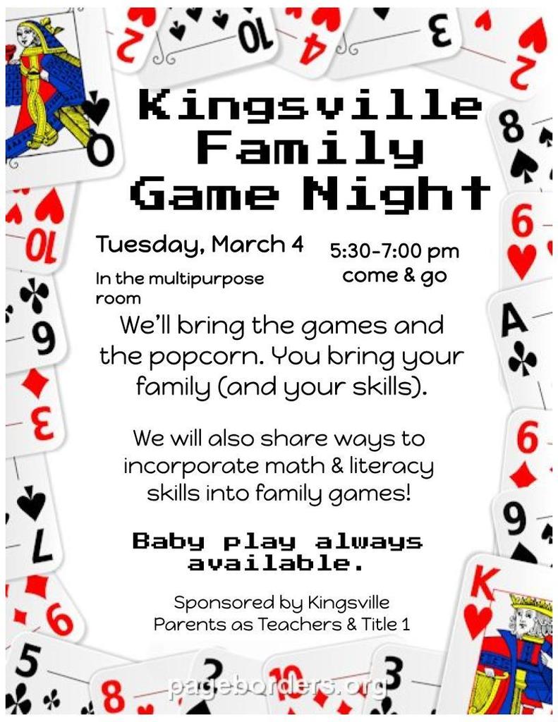 Kingsville Family Game Night