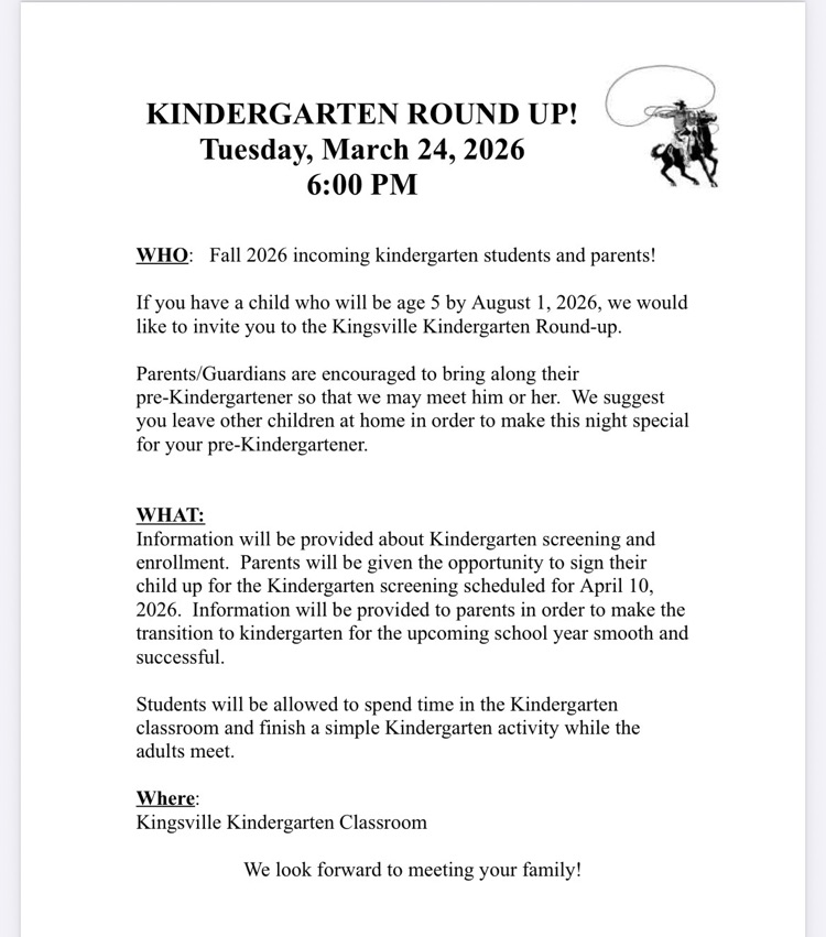 Kindergarten Round Up 