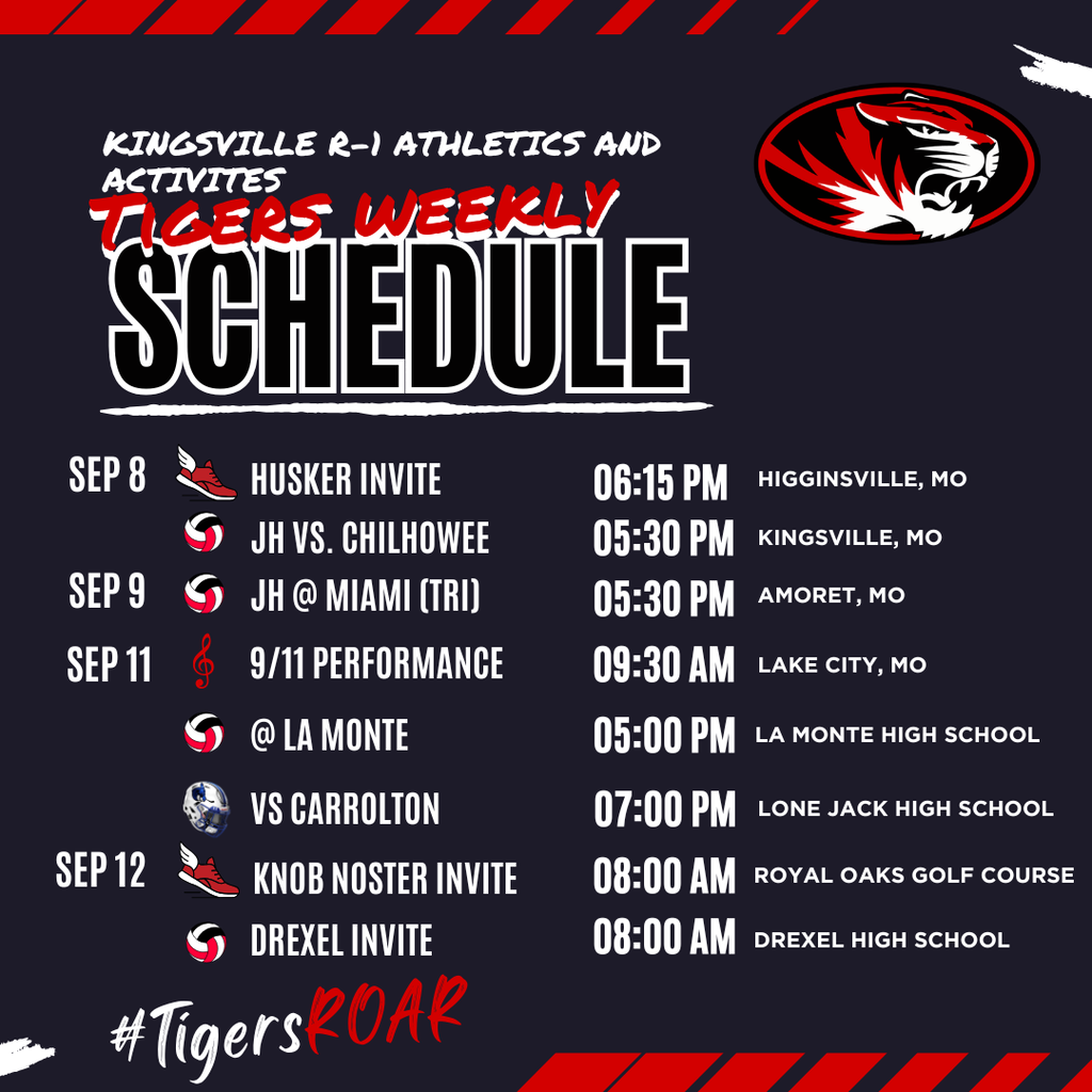 Tiger Weekly Schedule
