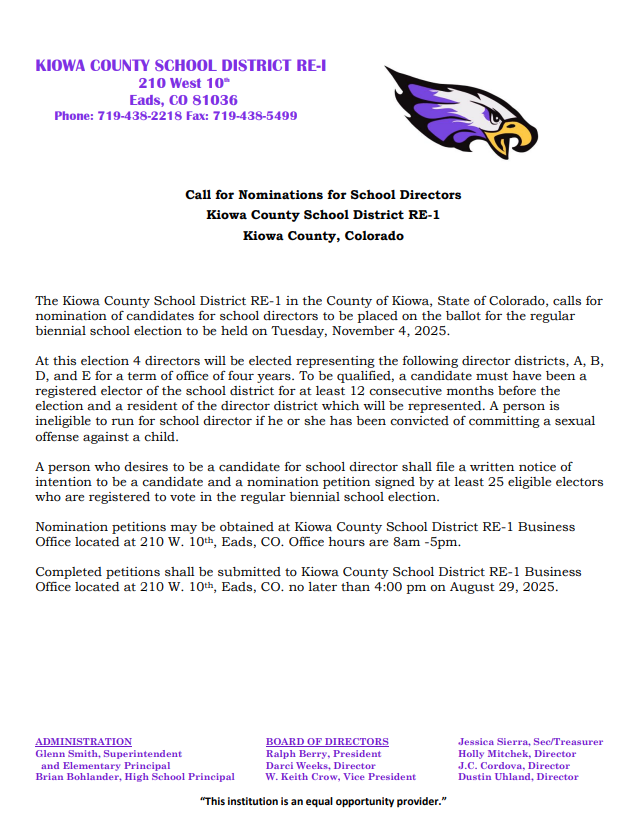 School Director Nominations