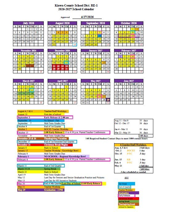 District Calendar 26-27
