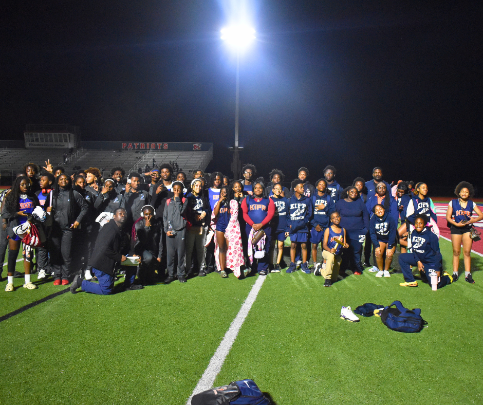 KIPP Blytheville & Helena track teams at the first match of the 2025-26 season.