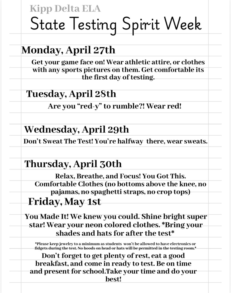 Spirit Week Flyer