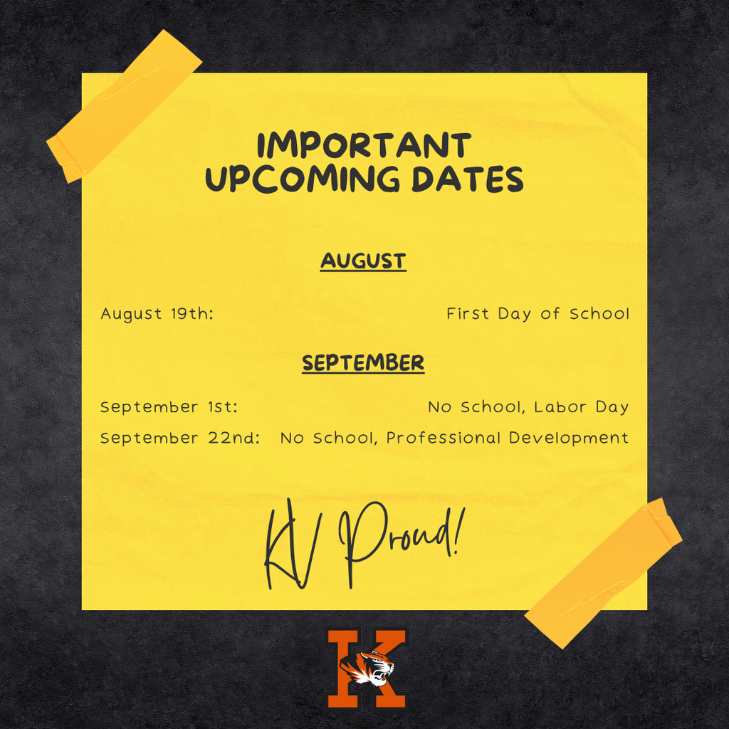 Important Upcoming Dates