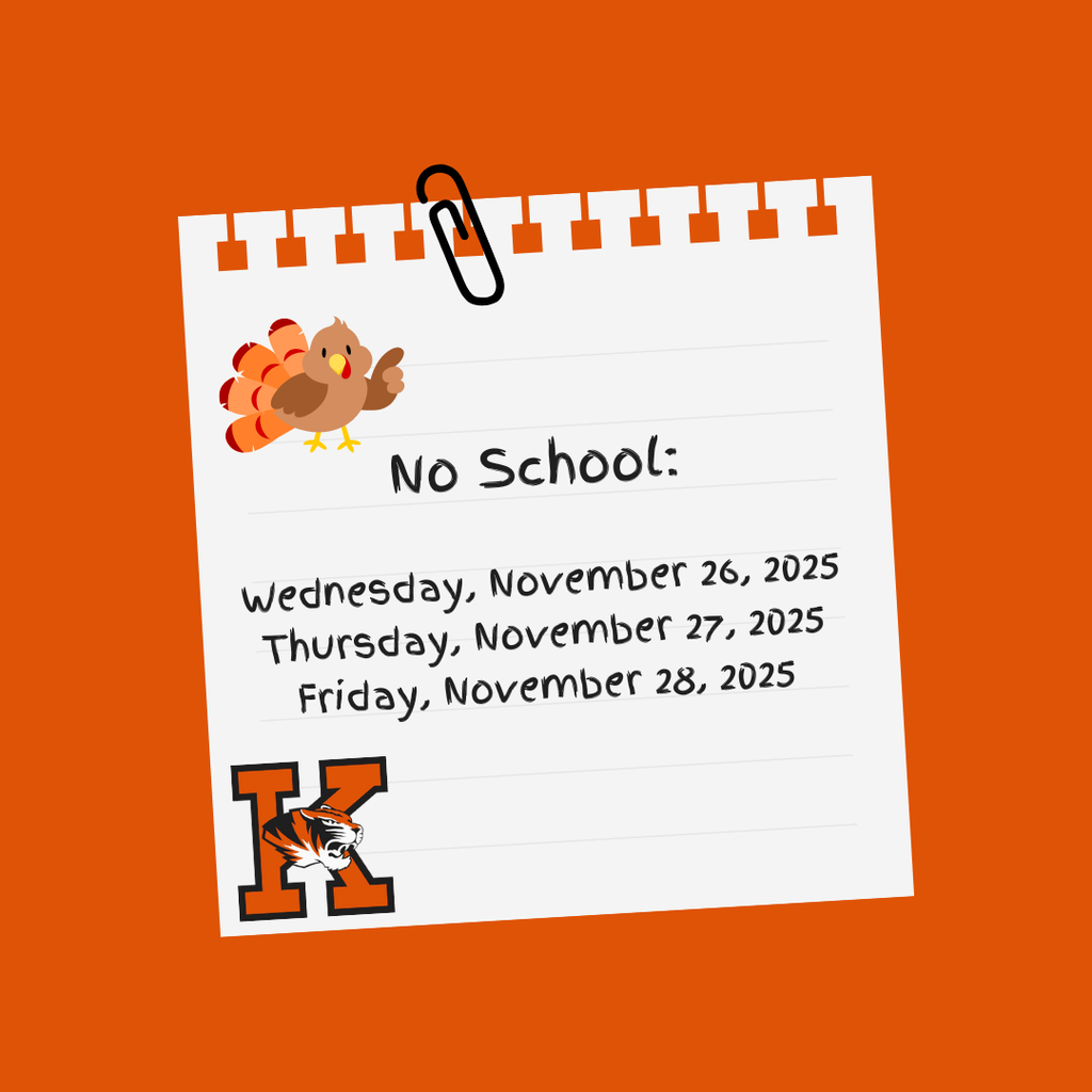 No School:  Wednesday, November 26, 2025 Thursday, November 27, 2025 Friday, November 28, 2025