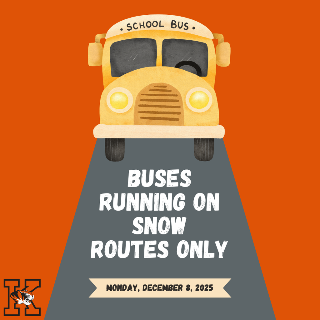 Buses running on snow routes only. December 8, 2025.
