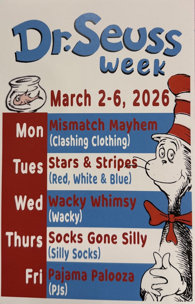 Dr. Seuss Week March 2-6, 2026