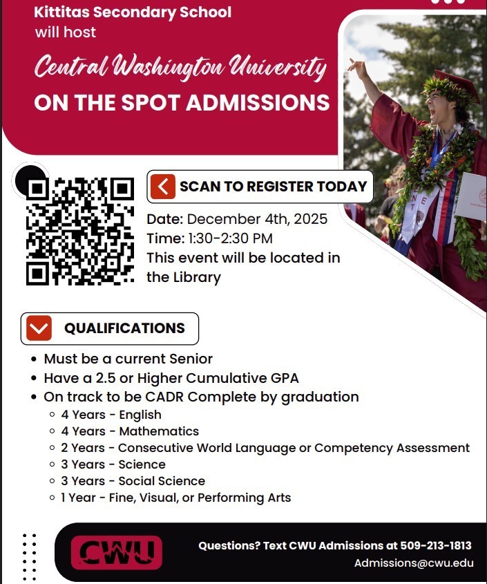 CWU on the spot admissions!