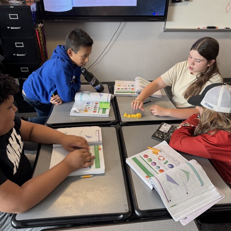 6th grade math students working together