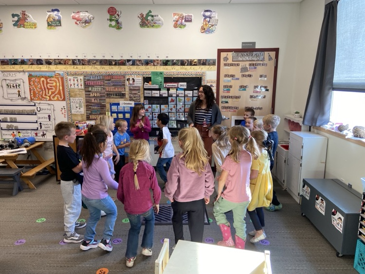 Miss Liz and students 