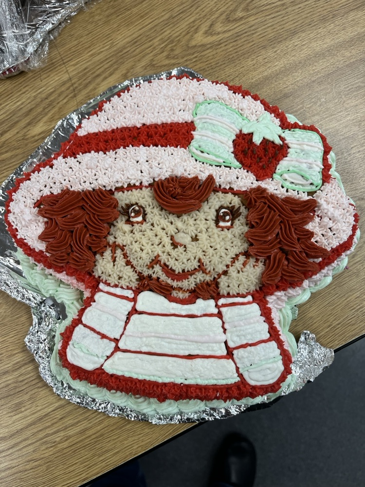 finished cake - Strawberry Shortcake