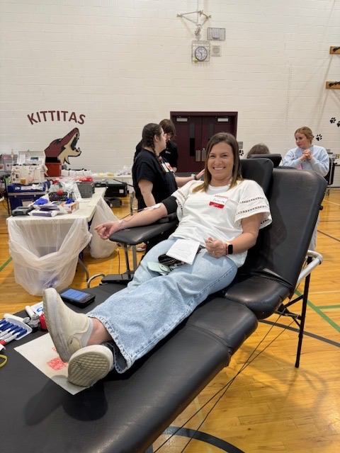 blood donor on chair