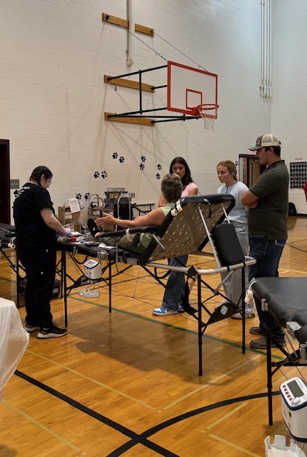 blood donor on chair