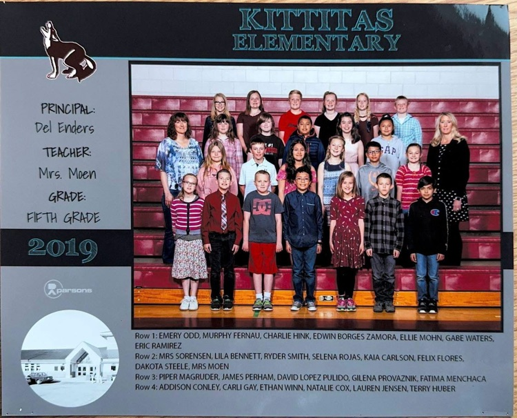 picture of seniors from previous yearbook (pictured as 5th graders)