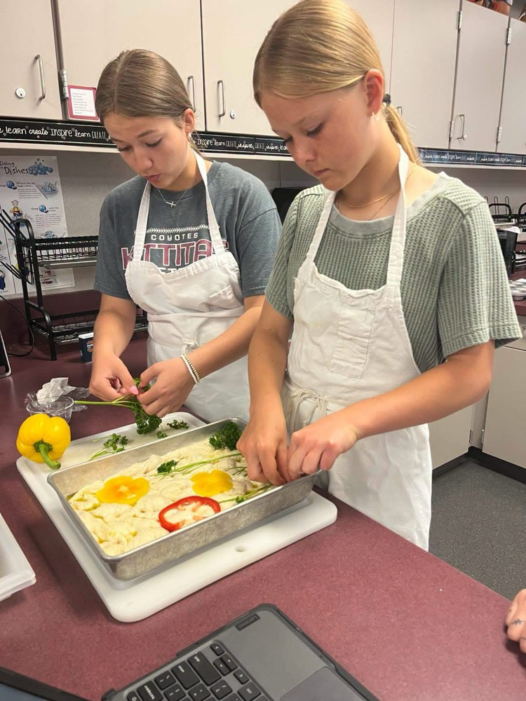 students making focaccia bread art