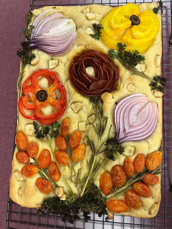 focaccia bread art