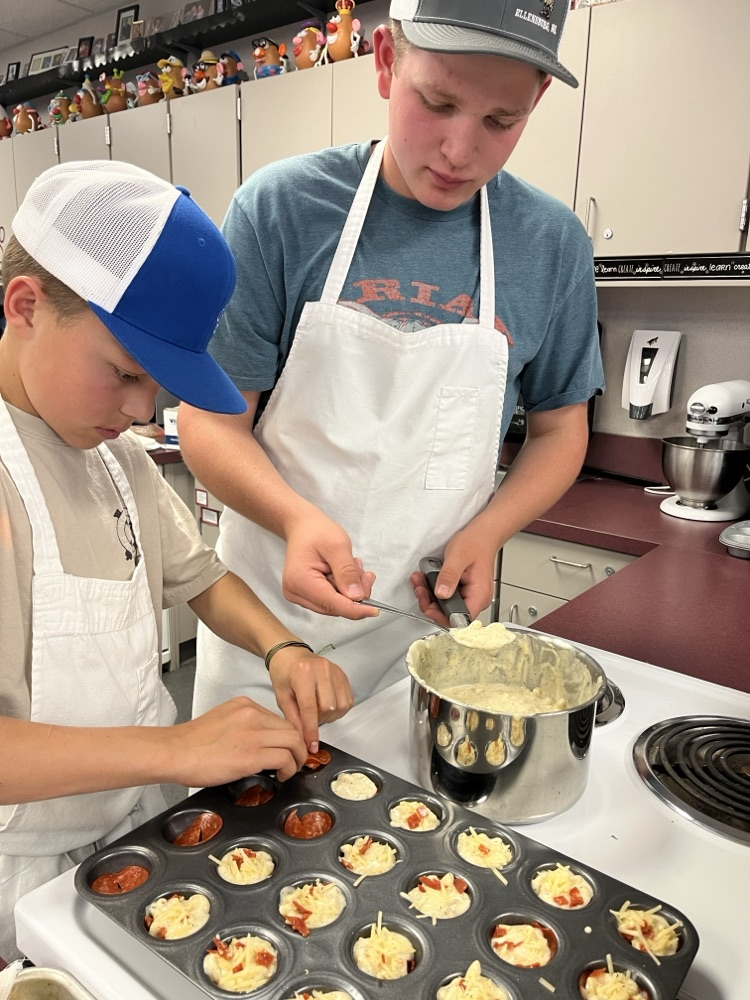 students in the kitchen