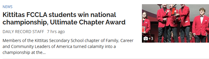 We made the newspaper