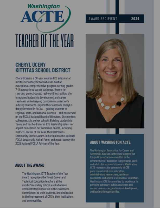 Cheryl Uceny Teacher of the Year!