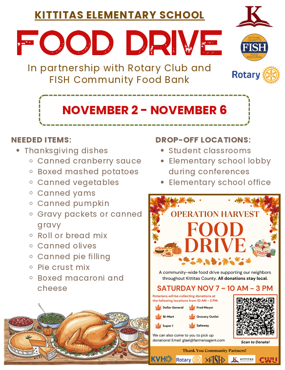 Food Drive November 2 -6th 2026