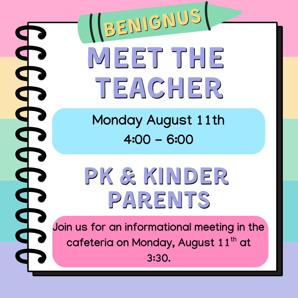 invitation for meet the teacher and prek and kinder parent night