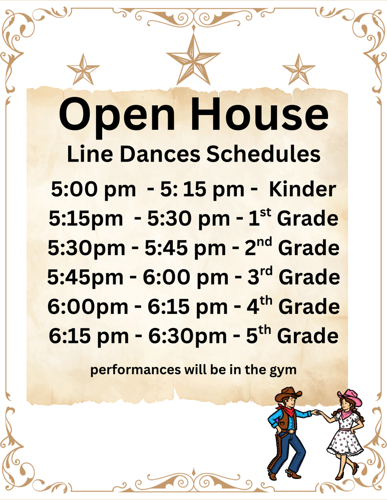 Open House Line Dance Schedule