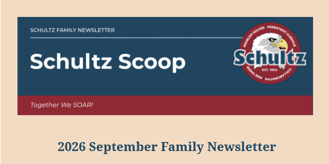2026 September Family Newsletter for Schultz Elementary