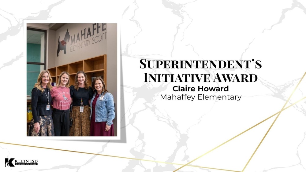 Claire Howard Named Superintendent’s Initiative Award Honoree